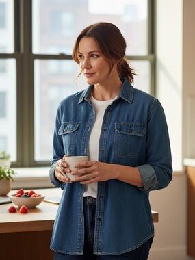 GAP Denim Blue Casual Shirt